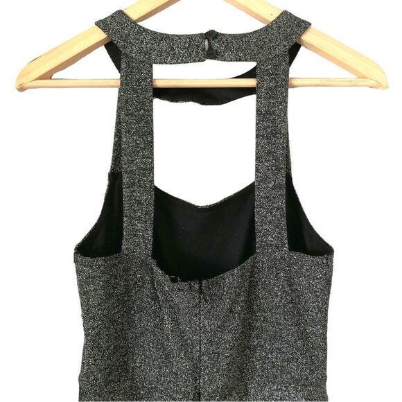 Boston Proper Silver Metallic Skirted Jumpsuit - Picture 6 of 9